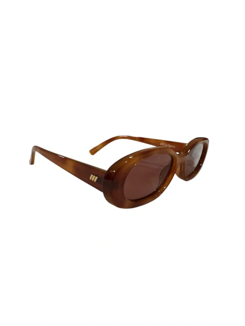 Le Specs Brown Oval Sunglasses